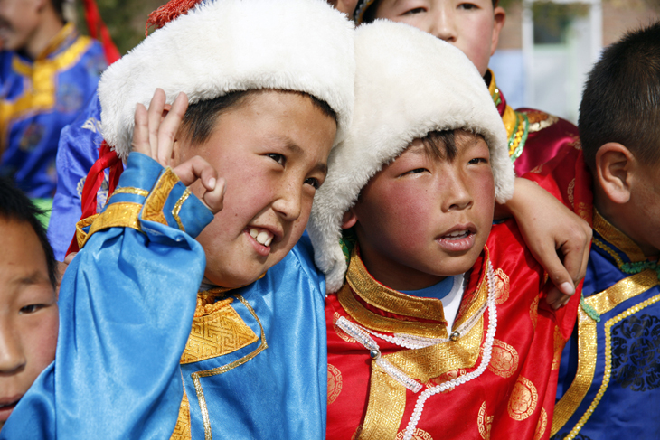 2 boys Mongolia