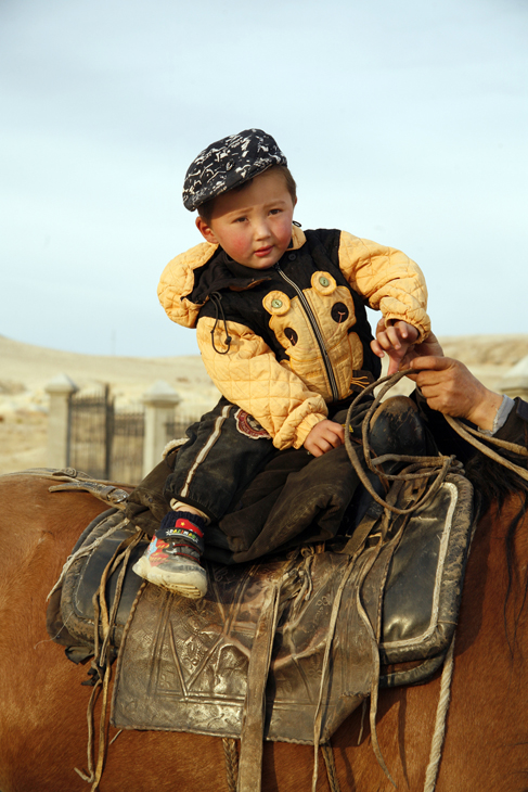 little boy on horse, Mongolia